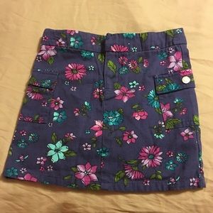 Girls cargo floral skirt